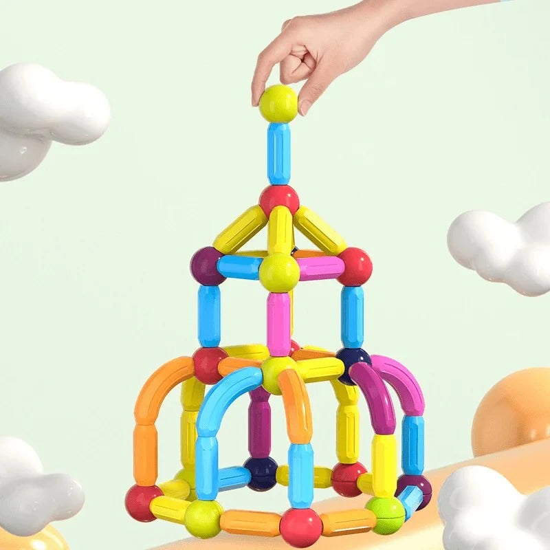 Magnetic Building Blocks – 64 Piece STEM Educational Toy