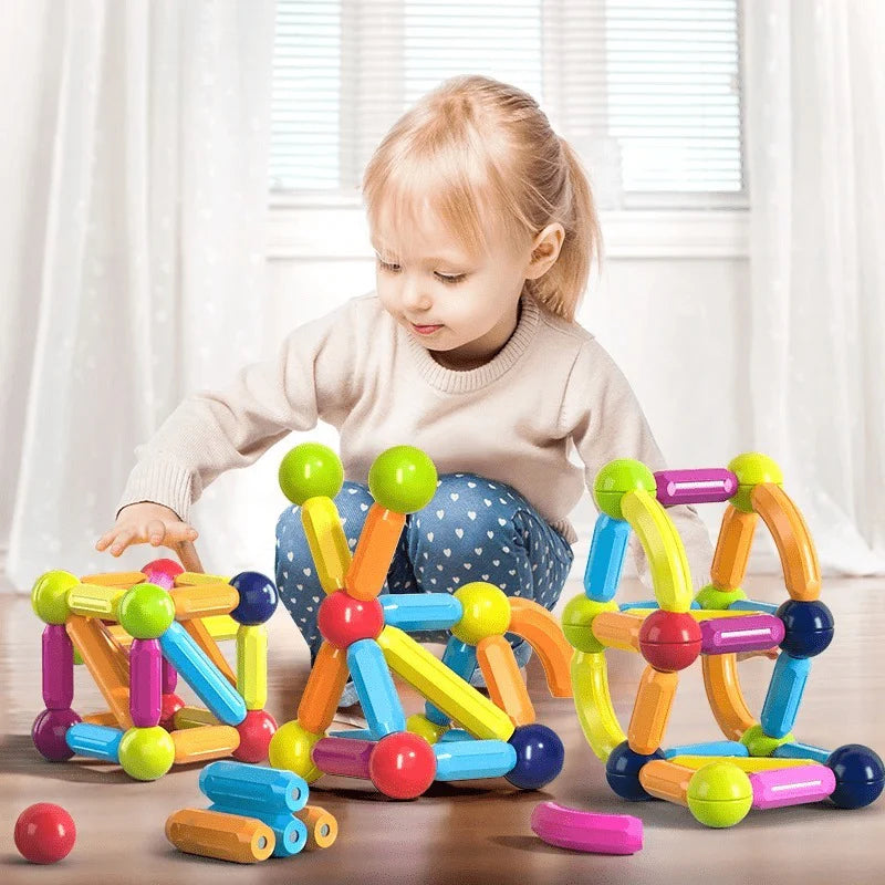 Magnetic Building Blocks – 64 Piece STEM Educational Toy