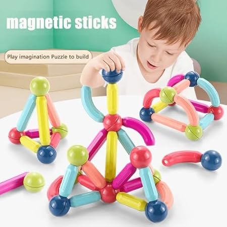 Magnetic Building Blocks – 64 Piece STEM Educational Toy