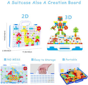 Kids Power Tools With Screwdriver Toy Set - With Battery Operated Drill