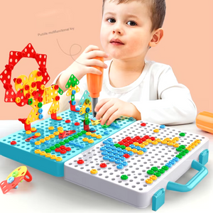 Kids Power Tools With Screwdriver Toy Set - With Battery Operated Drill