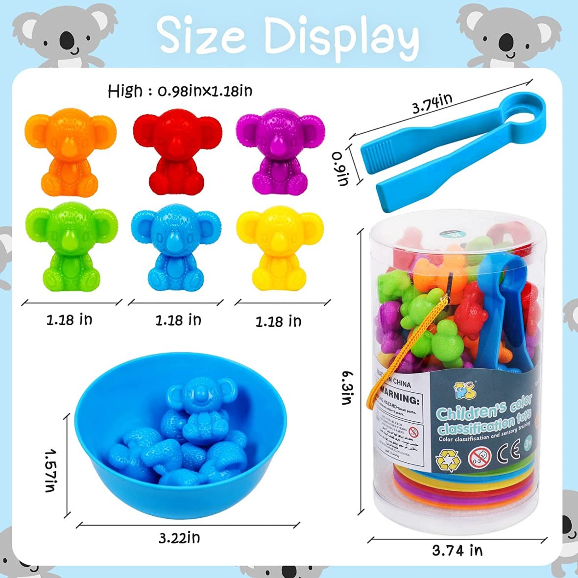 Children Color Classification Counting Toys